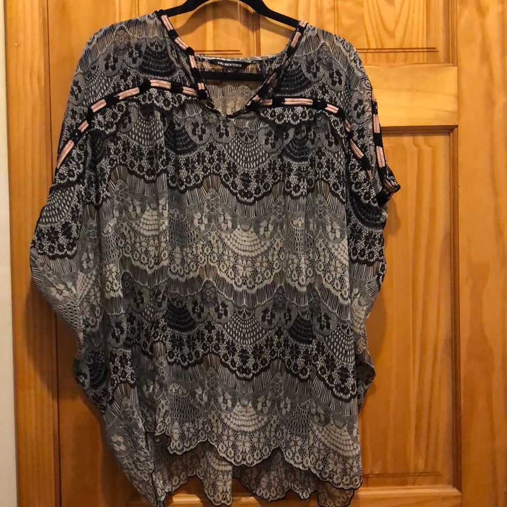 Bead and Embroidered Anthro Top